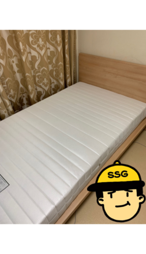 로먼 4color 평상형 침대(DH 7존 독립스프링 매트리스-슈퍼싱글)
