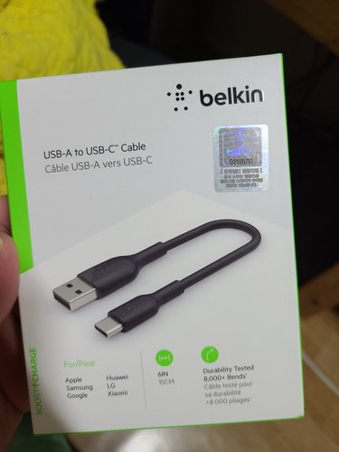 벨킨 부스트업 USB-C타입 충전 케이블 15CM CAB001bt0M 갤럭시 보조배터리