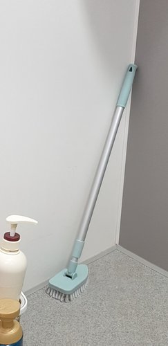 욕실청소 스탠딩 삼각수세미  청소용품 욕실 바닥솔 청소도구 막대청소기