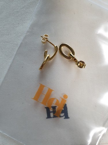 [Hei][크리스탈, 이민정, 레드벨벳 슬기,아스트로 라키 착용] Edge chain post earring
