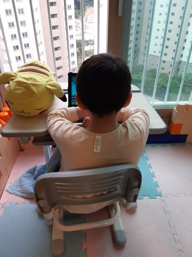 어린이 유아 책상 의자 세트 높이 조절 아동 그레이 폴라리스 책상