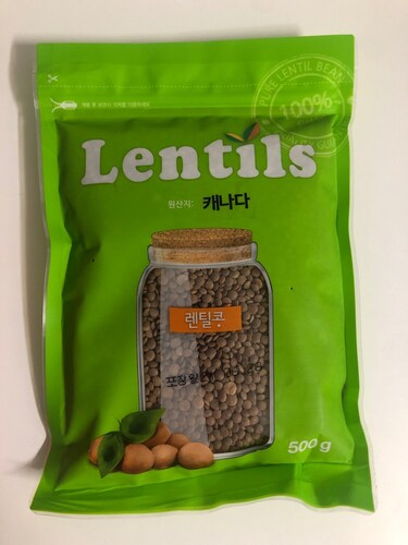 [무료배송]렌틸콩 (500gx6봉/총3kg)