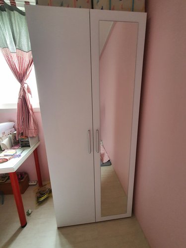 애쉬 800 원룸 침실 장롱 수납 전신거울 긴문 옷장 시리즈
