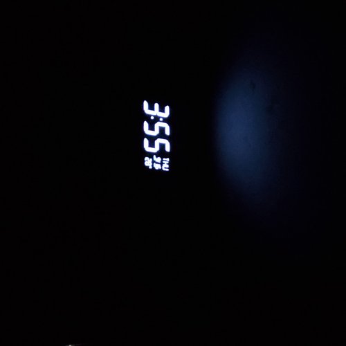오리엔트 빅 클린 화이트LED 디지털벽시계/탁상시계 요일 온도표시 자동밝기조절 블랙 OT874BK