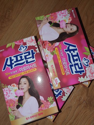 샤프란 시트 섬유연제 핑크 50매 x 2개