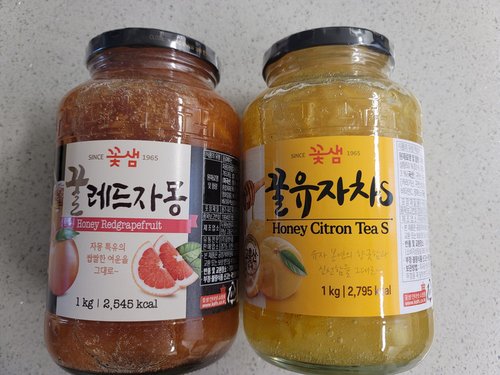 꽃샘 꿀유자차 1kg+꿀허니레드자몽차 1kg