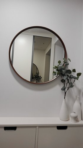 위미러 리비아 브라운 원형 거울