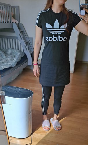아디다스 여성 여자 스케이터 드레스 원피스 반팔 티셔츠 블랙 FM5653