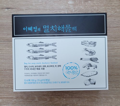 빅마마 이혜정의 멸치 해물 다시팩 (15g x 10개)