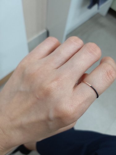 [도로시] 14k 시크 블랙꼬임 반지