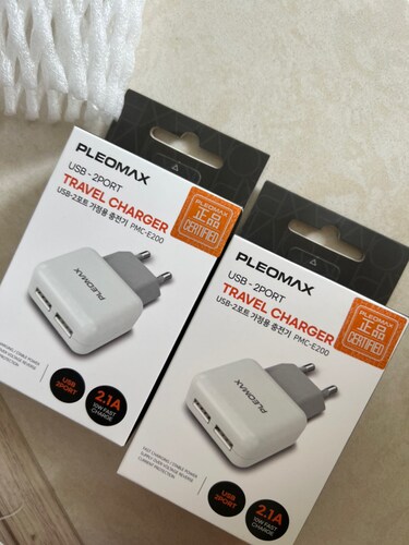 플레오맥스 USB 2포트 가정용 충전기