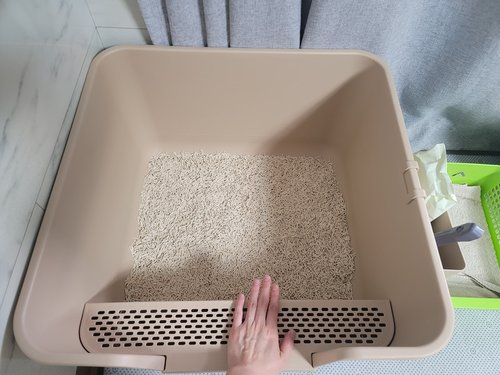 무이 대형 고양이 화장실 배변통/모래삽 발판 거치대 증정