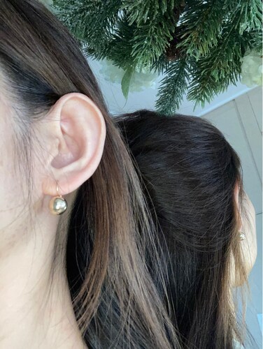 [도로시] 14k 엣지 통통원 귀걸이