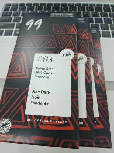 [비바니] 유기농 다크 99% 초콜릿 80g