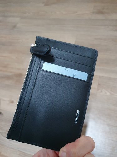 Perfec Index Zipper Card Wallet (퍼펙 인덱스 지퍼 카드지갑) Black VQB3-1CW710-1BKXX