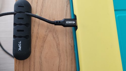 TOPK 컴퓨터 사무실 책상 스마트폰 케이블 USB 선 정리 고정 홀더 정리용품