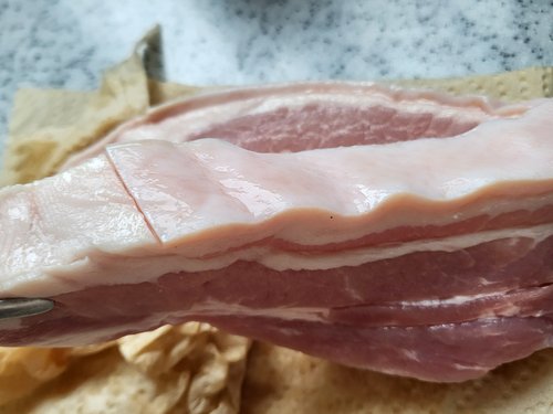 [국내산 냉장]돼지고기 삼겹살 오겹살 500g -당일발송