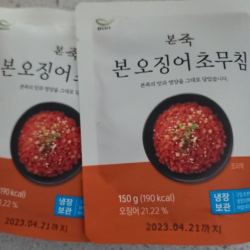 [본죽] 오징어 초무침 150g 2팩