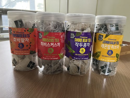 40티백 베스트4종(히비스커스+호박팥차+레몬밤허브차+작두콩차)
