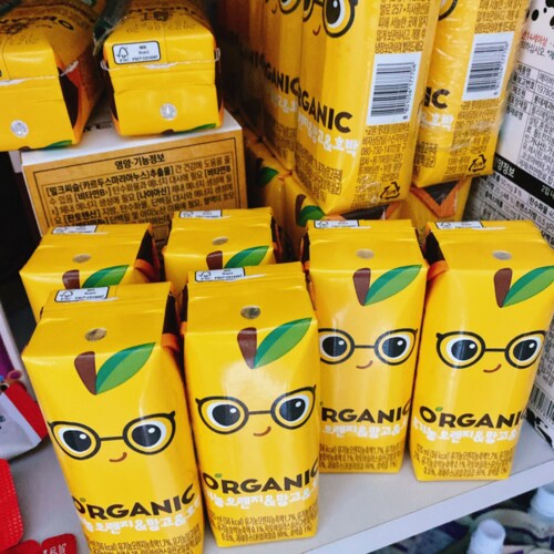 [롯데]오가닉 유기농 어린이주스 100%(오렌지&망고&당근) 125ml x 24팩