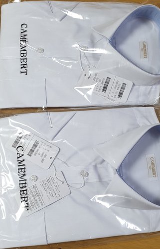 까망베르(CAMEMBERT) 구김방지 남성용 클래식핏 화이트 와이셔츠 반팔 W20SSTN0002 