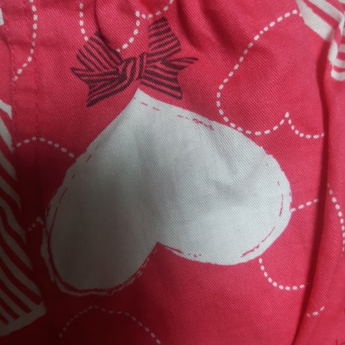 [블루핀] 여성 국산 잠옷 3부 하트리본 반바지 BPP002
