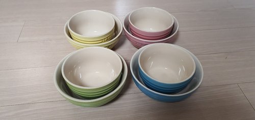 레인보우 국 그릇 1P(색상선택)