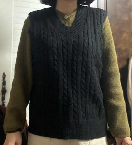 여성 베스트 간절기 니트 꽈베기 조끼 스웨터 vs-33 (10594751) 