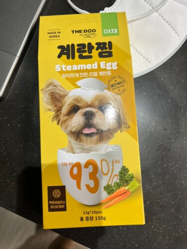 더독 강아지계란 완전식품 에그스틱 계란찜 야채 150g