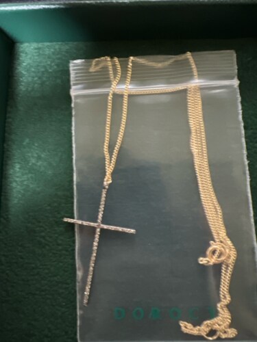 [도로시] 18k 엔틱 풀셋 다이아몬드 십자가 목걸이