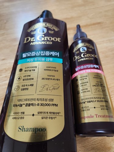 닥터그루트 탈모집중케어 지성 두피용 샴푸 700ml+쿨링 샴푸 180ml 증정