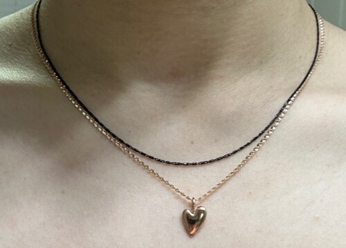 루메 블랙 네크리스, Lume Black Necklace, 14k black gold