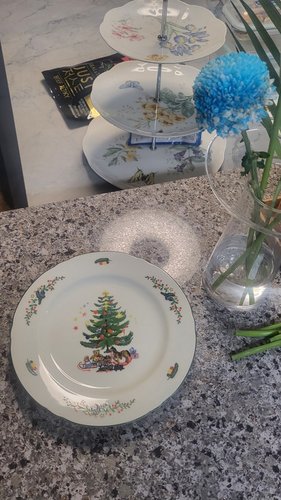 크리스마스 원형 접시 20cm /마리 루이스