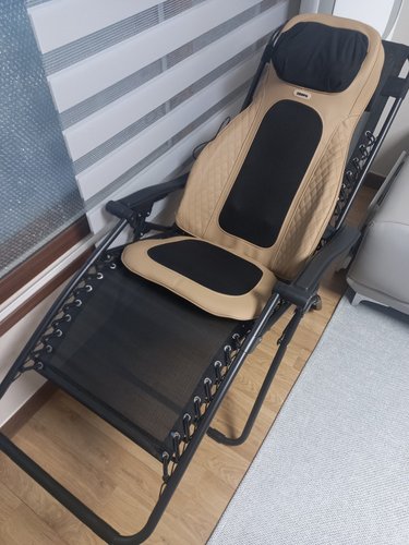 [포토리뷰이벤트]프라임 파워 태핑 두드림 안마기 등허리 의자형 마사지기 의자셋트 ZP1072NCH