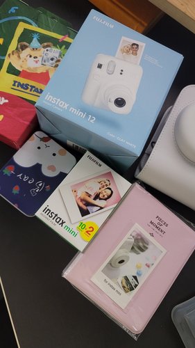 미니12 즉석카메라+투명케이스+필름20매+선물SET, 블러썸 핑크