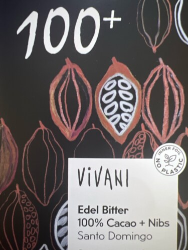 [비바니] 유기농 다크 100% 초콜릿 80g