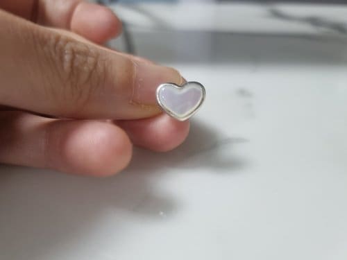 [Hei][수지,트와이스 다현,한소희,에스파 카리나 착용]nacre heart earring