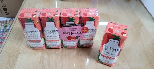 상하목장 유기농주스 사과딸기케일 500ml (125ml*4입)