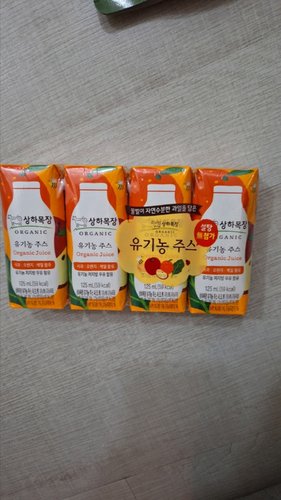 상하목장 유기농주스 사과오렌지케일 500ml (125ml*4입)