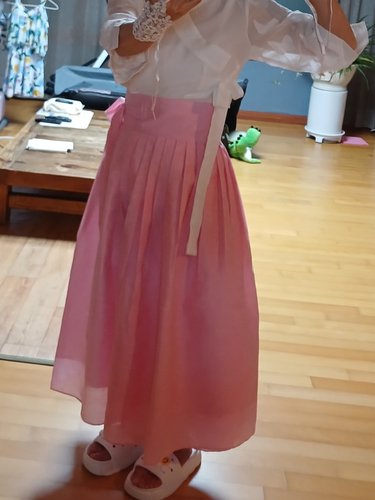 [다래원한복] 생활한복 허리치마 명아 분홍