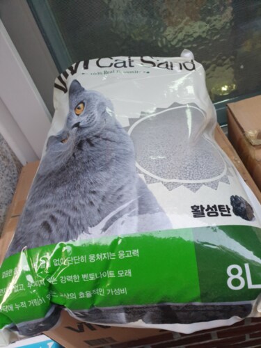 모찌네 대용량 고양이모래 비비캣샌드 활성탄 8L X 3봉