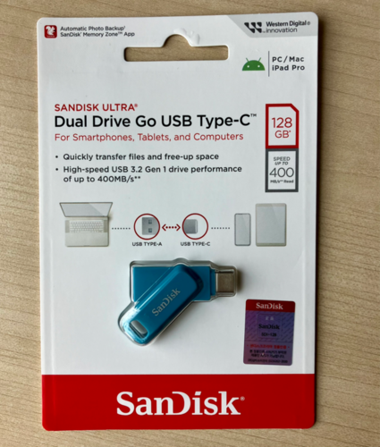 샌디스크 Ultra Dual Go Type-C USB OTG 128GB DDC3 블루
