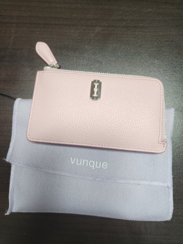 Magpie Zipper Card Wallet (맥파이 지퍼 카드지갑) Pale Pink_VQB4-1CW131-1PIXX