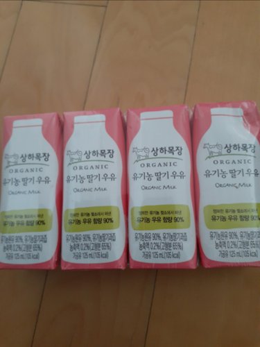 상하목장 유기농 딸기우유 500ml (125ml*4입)