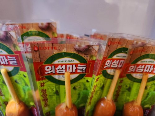 롯데 의성마늘 프랑크 매콤 땡초 햄꼬지 65g 10개