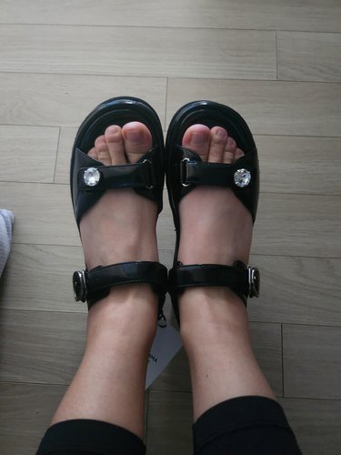 [슈콤마보니]SUECOMMA BONNIE DG2AM24006BLK Gemma sandal(black)