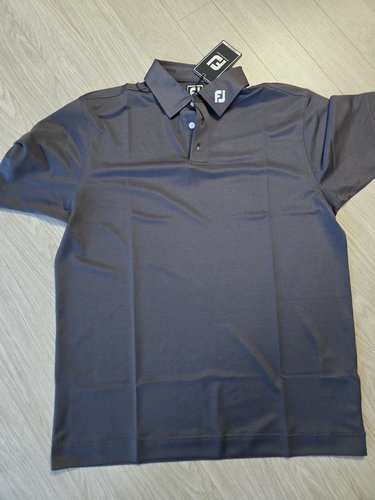풋조이 골프웨어 솔리드 피케 골프 셔츠 블랙(BK) 남성 티셔츠 폴로