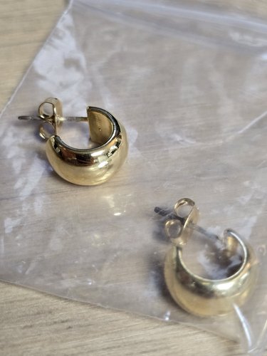 [Hei][유시은,한승연 착용]glossy metal hoop earring