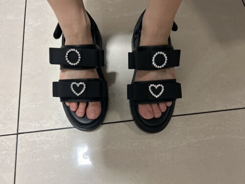 [슈콤마보니] Ribbon point sandal(black) DG2AM24011BLK