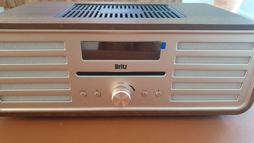 브리츠 BZ-TX1000 블루투스 오디오 스피커 CD플레이어 라디오 USB재생 알림 시계
